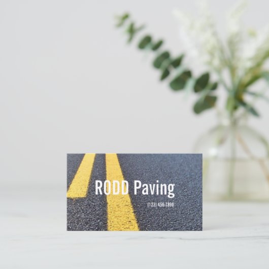 Asphalt, Paving, Construction, Roadwork Business B Visitekaartje (Staand voorkant)