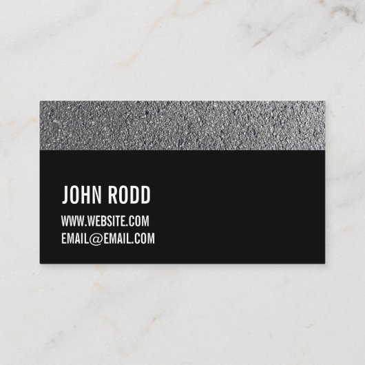 Asphalt, Paving, Construction, Roadwork Business B Visitekaartje (Achterkant)