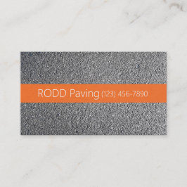 Asphalt, Paving, Construction, Roadwork Business Visitekaartje