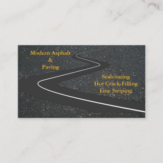 Asphalt & Paving / Driveway Construction Services Visitekaartje (Voorkant)