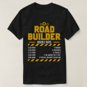 Asphalt Paving Road Construction Road Worker T-shirt (Design voorkant)