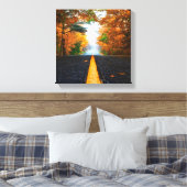 Asphalt Road Canvas Afdruk (Insitu (Slaapkamer))