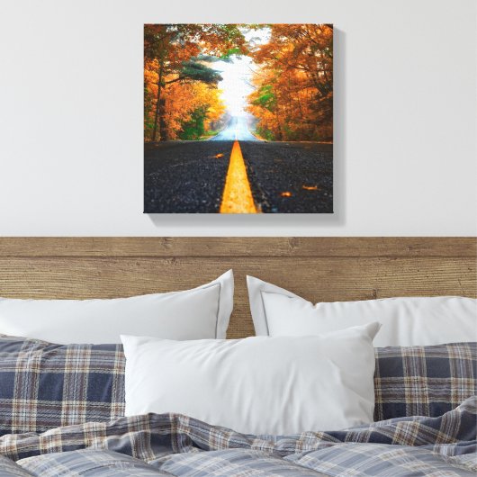 Asphalt Road Canvas Afdruk (Insitu (Slaapkamer))