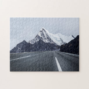Asphalt Road voor Snow Mountain Legpuzzel