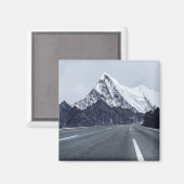 Asphalt Road voor Snow Mountain Magneet (Voorkant / Achterkant)