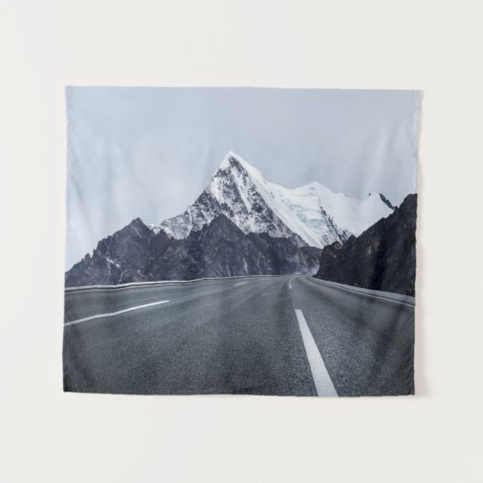 Asphalt Road voor Snow Mountain Wandkleed (Voorkant (horizontaal))