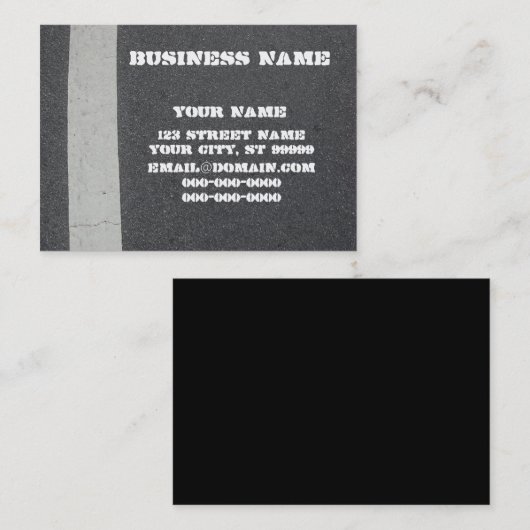 Asphalt Visitekaartje (Voorkant / Achterkant)