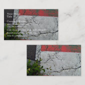Asphalt weg met witte en rode staven visitekaartje (Voorkant / Achterkant)