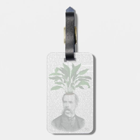 Aspidistra Head Plant Head Bagagelabel (Achterkant verticaal)