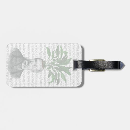 Aspidistra Head Plant Head Bagagelabel (Achterkant horizontaal)