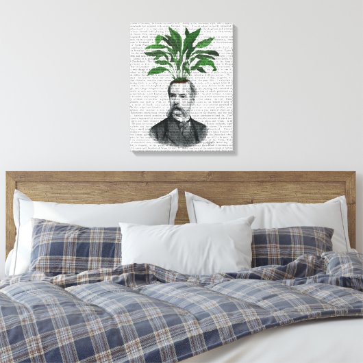 Aspidistra Head Plant Head Canvas Afdruk (Insitu (Slaapkamer))
