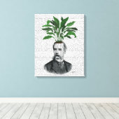 Aspidistra Head Plant Head Canvas Afdruk (Insitu (Houten vloer))