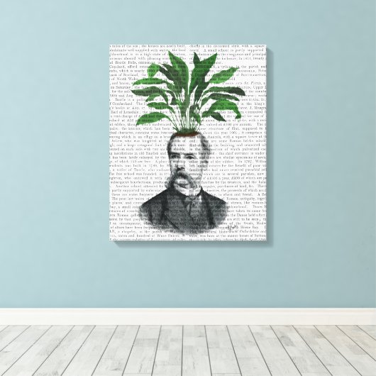 Aspidistra Head Plant Head Canvas Afdruk (Insitu (Houten vloer))
