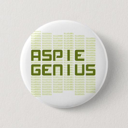 Aspie Genius - Computers Ronde Button 5,7 Cm (Voorkant)