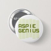 Aspie Genius - Computers Ronde Button 5,7 Cm (Voorkant /achterkant)