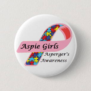 Aspie Girls Ronde Button 5,7 Cm