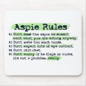 Aspie Rules Muismat (Voorkant)