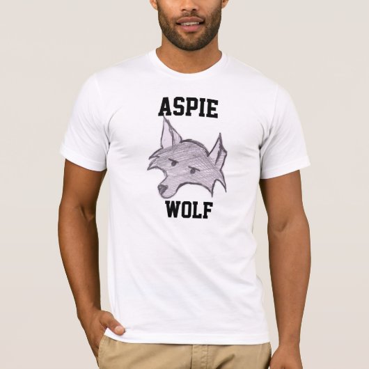 Aspie Wolf "Wolfie" T-Shirt (Voorkant)
