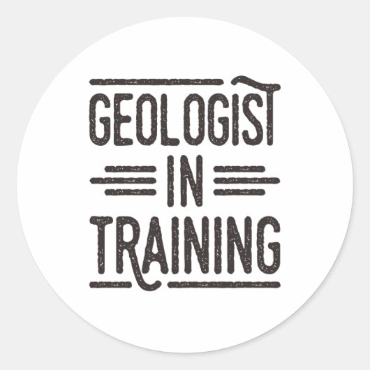 Aspirant geoloog Toekomstig geoloog Ronde Sticker (Voorkant)