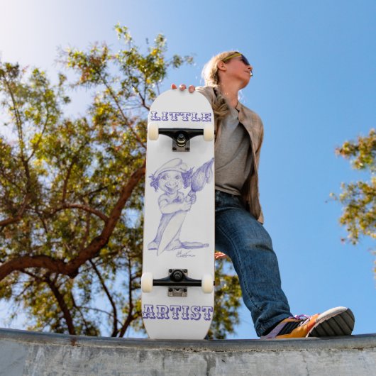 Aspirant jong kunstenaar persoonlijk skateboard (Buiten 1)
