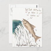 aspirationeel zalm-Briefkaart Briefkaart (Voorkant / Achterkant)
