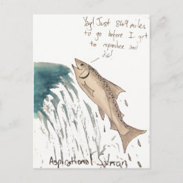 aspirationeel zalm-Briefkaart Briefkaart