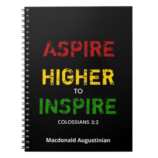 ASPIRE HIGHER TO INSPIRE Notebook Journal Notitieboek (Voorkant)