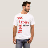 ASPIRE HOGER Canada Vlag Christelijke Manuscript T-shirt (Voorkant volledig)