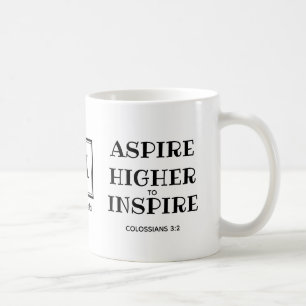 ASPIRE HOGER Christelijke Monogram Koffie-Mok Koffiemok