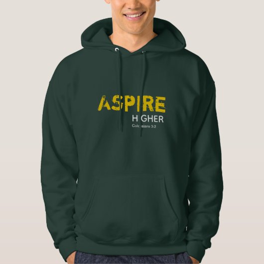 ASPIRE HOGER Inspire Christelijk GROEN Hoodie (Voorkant)