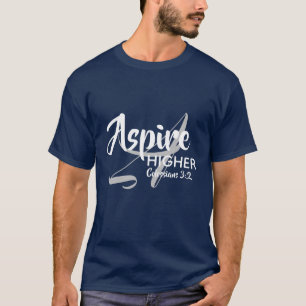 ASPIRE HOGER Inspire Monogram Christelijk NAVY T-shirt