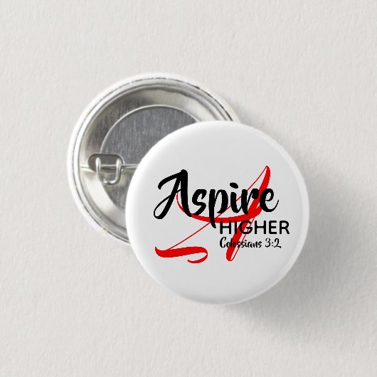 ASPIRE HOGER Inspire Monogram Christelijk Ronde Button 3,2 Cm (Voorkant /achterkant)