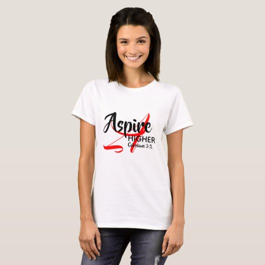 ASPIRE HOGER Inspire Monogram Christelijk WIT T-shirt (Voorkant volledig)