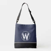 ASPIRE HOGER Inspirerend Christelijk NAVY Crossbody Tas (Achterkant)