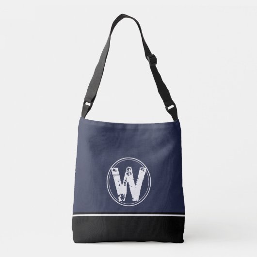 ASPIRE HOGER Inspirerend Christelijk NAVY Crossbody Tas (Achterkant)