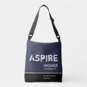 ASPIRE HOGER Inspirerend Christelijk NAVY Crossbody Tas (Voorkant)