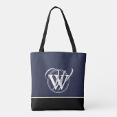 ASPIRE HOGER Inspirerend Christelijk NAVY Tote Bag (Achterkant)