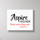 ASPIRE HOGER Inspirerend Christelijke Manuscript Canvas Afdruk (Voorkant)