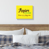 ASPIRE HOGER Inspirerend Christelijke Manuscript Canvas Afdruk (Insitu (Slaapkamer))