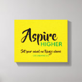 ASPIRE HOGER Inspirerend Christelijke Manuscript Canvas Afdruk (Voorkant)