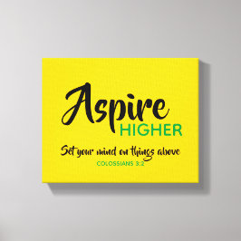 ASPIRE HOGER Inspirerend Christelijke Manuscript Canvas Afdruk