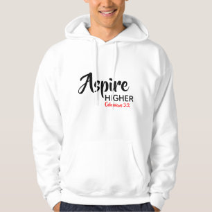 ASPIRE HOGER Inspirerend Christelijke Manuscript Hoodie