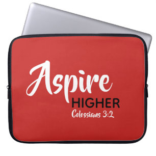 ASPIRE HOGER Inspirerend Christelijke Manuscript Laptop Sleeve