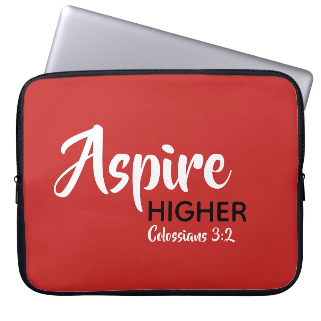 ASPIRE HOGER Inspirerend Christelijke Manuscript Laptop Sleeve (Voorkant)