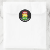 ASPIRE HOGER NAAR INSPIRE Black History Maand Ronde Sticker (Tas)