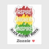 ASPIRE HOGER NAAR INSPIRE Black History Maand Sticker (Vel)