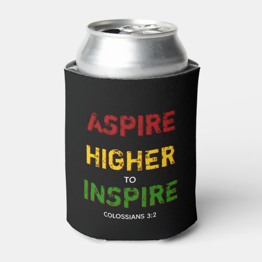 ASPIRE HOGER OM BHM Motivatie TE INSPIRE Blikjeskoeler (Blikje Voorkant)