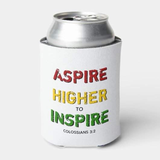 ASPIRE HOGER OM Motivatie BHM TE INSPIRE Blikjeskoeler (Blikje Voorkant)