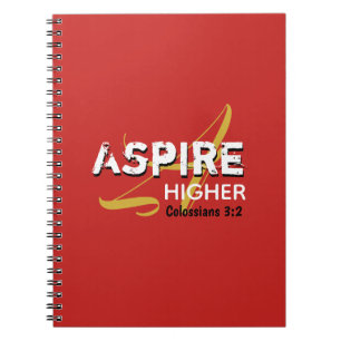 ASPIRE HOGER rood Inspirerend Christelijk Notitieboek