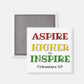 ASPIRE HOGERE INSPIRE Christelijk Magneet (Voorkant / Achterkant)